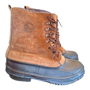 Eddie Bauer Duck Boots Made in USA Men's size 11 Fiberglass Shank Wool Lining